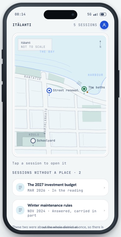 Your places, kept on your phone
