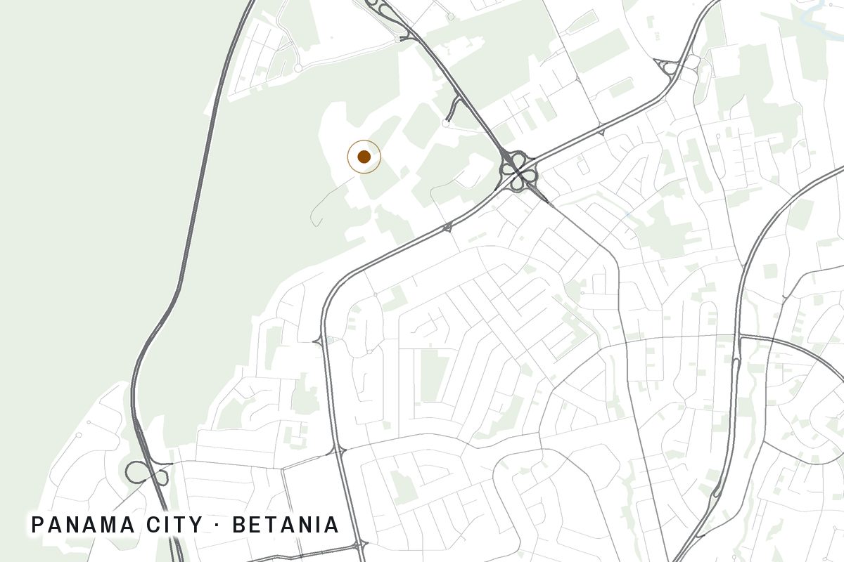 Street map of Panama City, Panama.