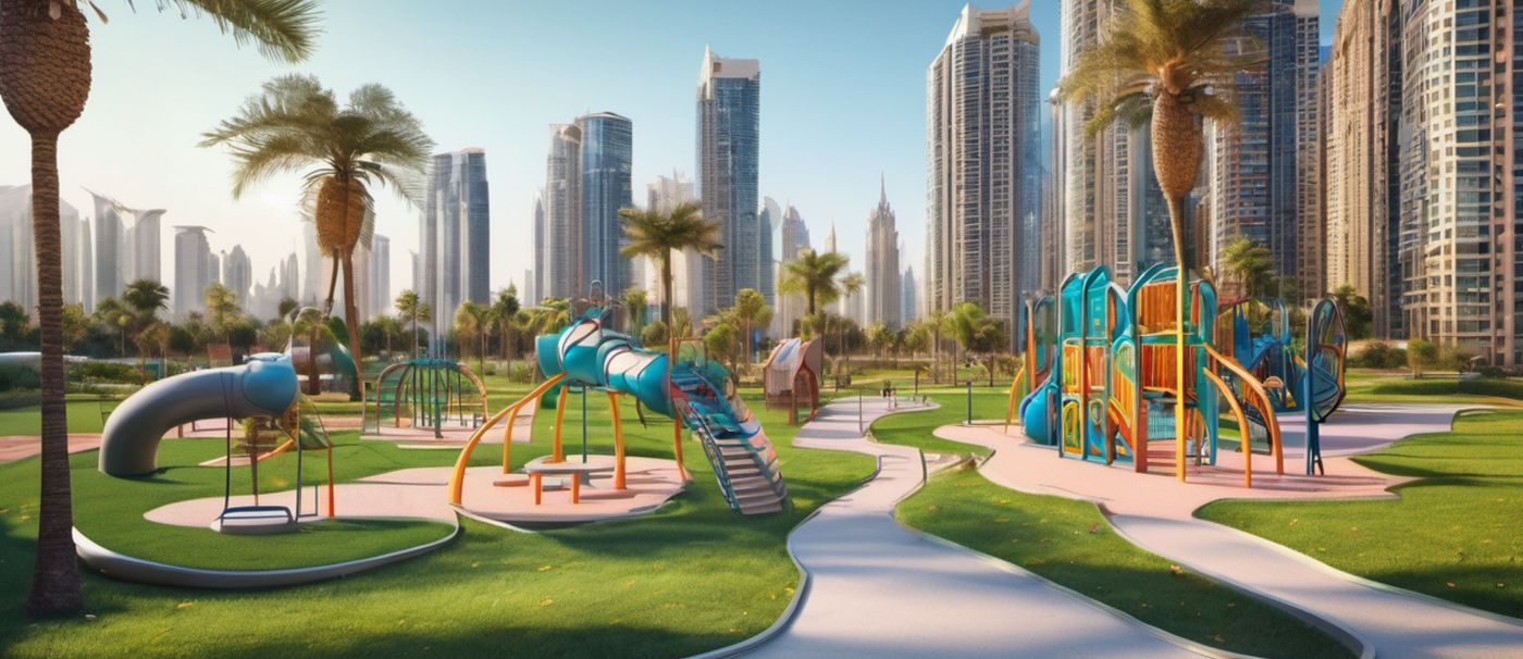 The park residents designed for the plot in focus groups: lawns, paths, play structures and palms.