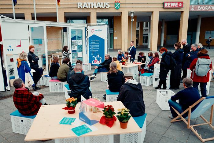 An meeting event on a public space