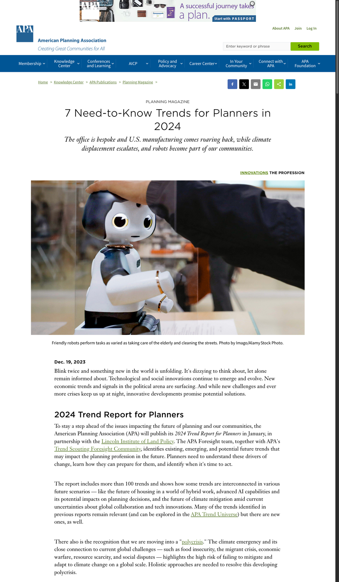 American Planning Association — 7 Need-to-Know Trends for Planners in 2024