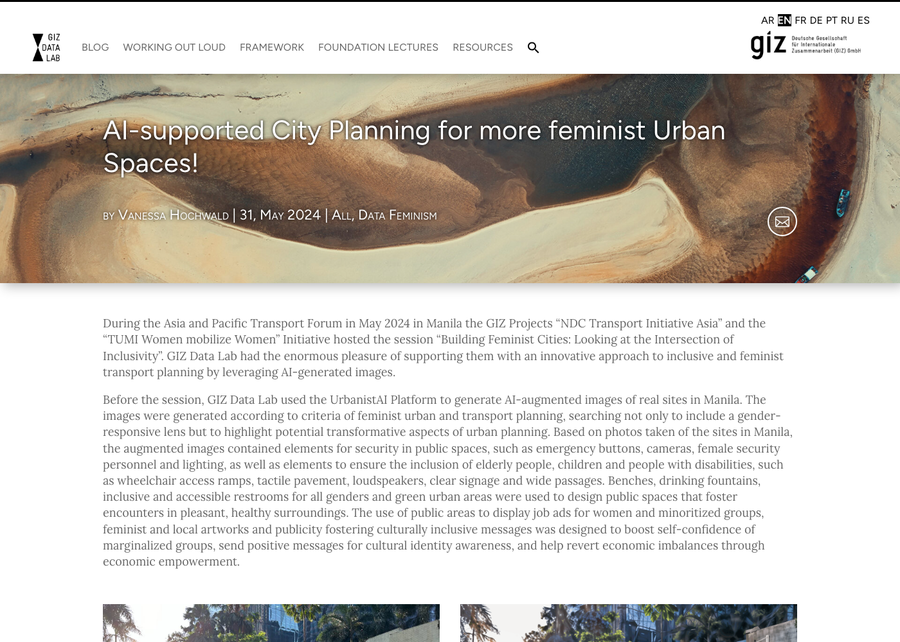 AI-supported city planning for more feminist urban spaces