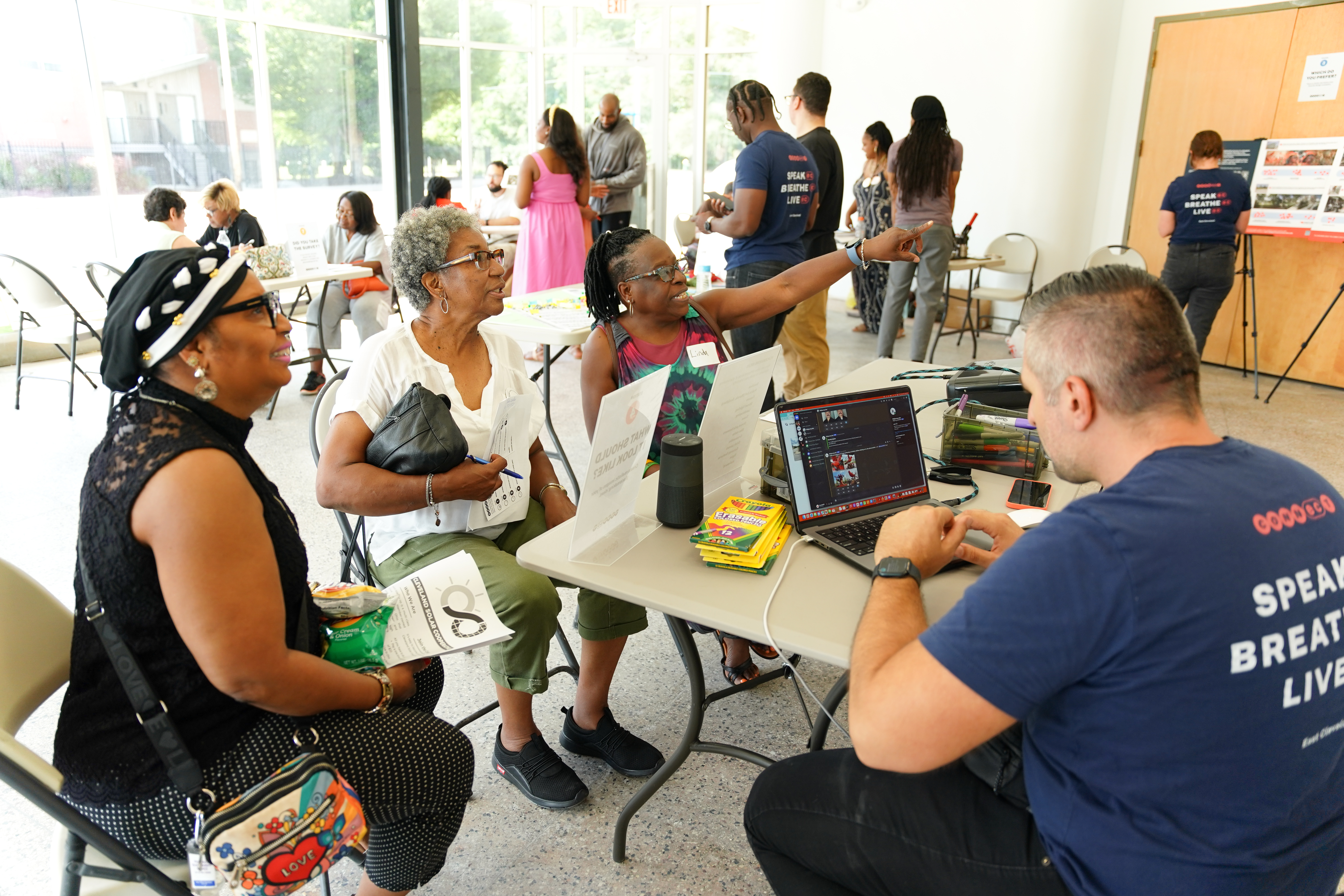 Residents at the ConnectEC Open House, East Cleveland