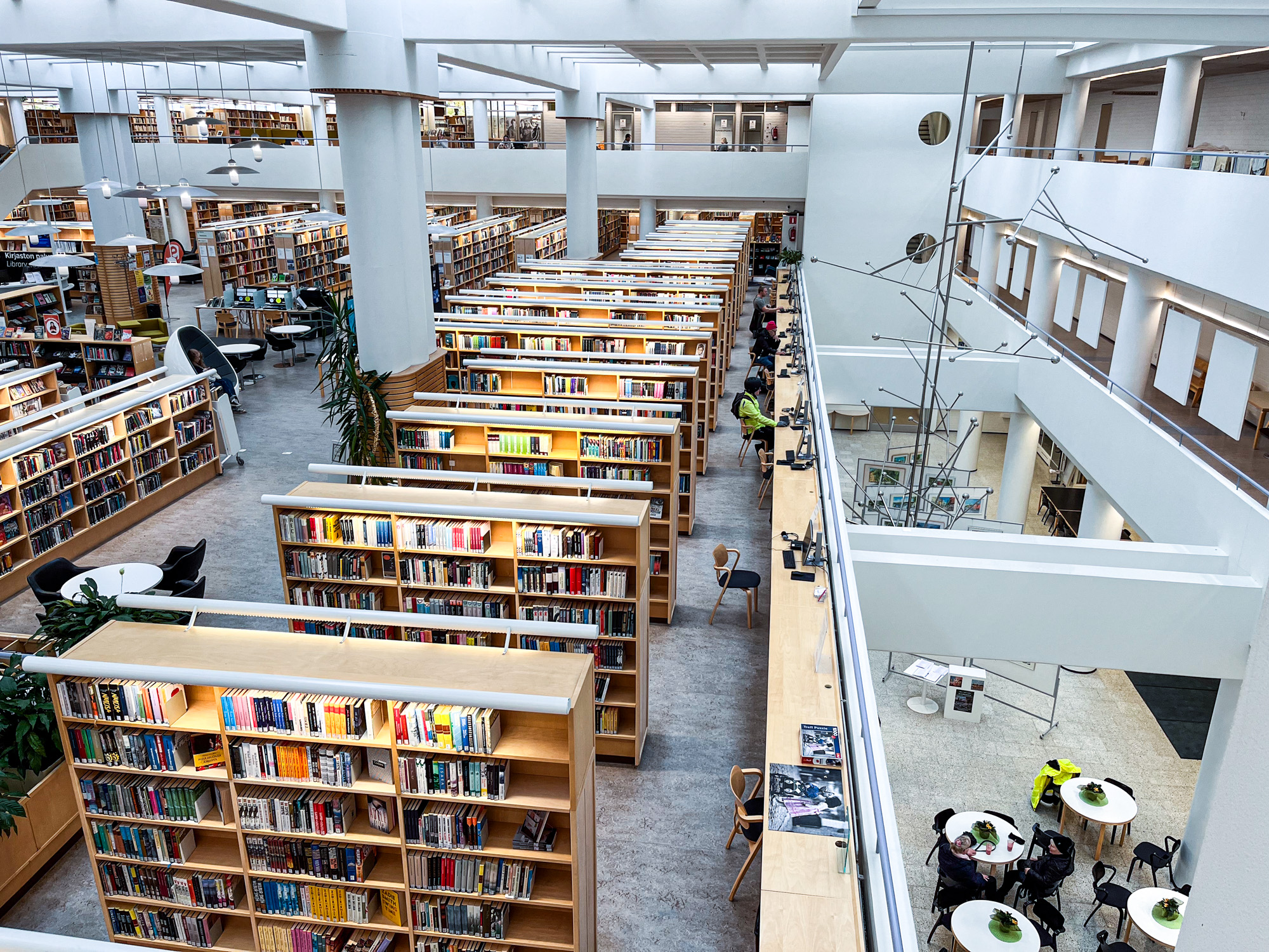 The library interior as photographed before the session