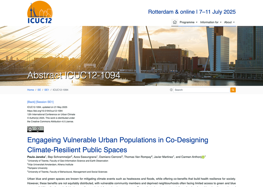 Engaging Vulnerable Urban Populations in Co-Designing Climate-Resilient Public Spaces