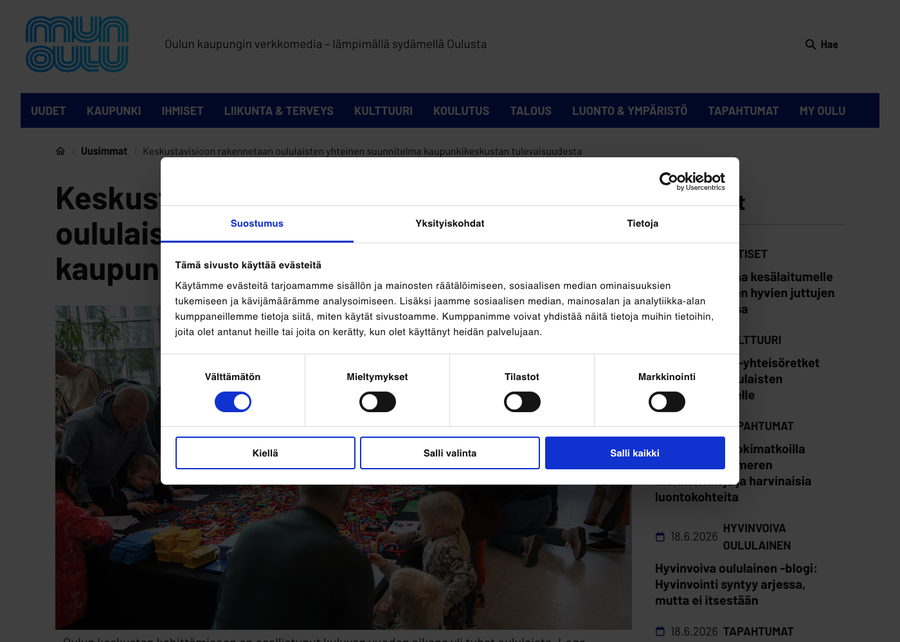 City of Oulu — centre-vision workshops