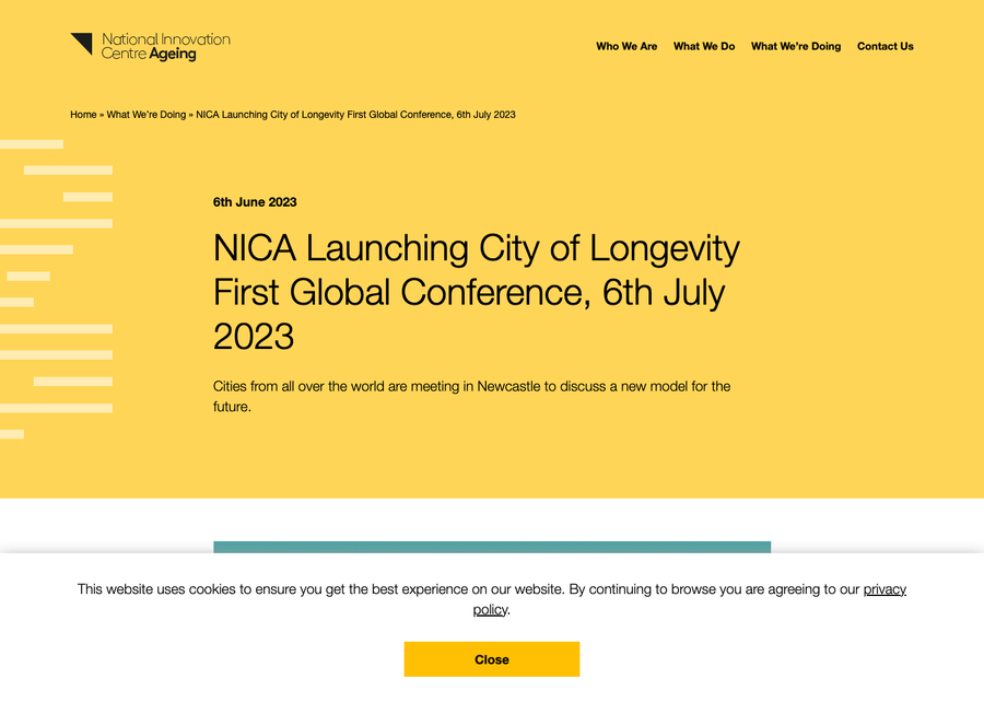 NICA launching City of Longevity global conference