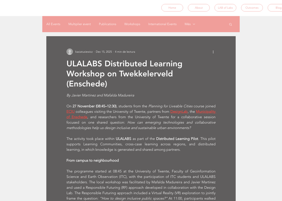 ULA Labs distributed-learning workshop on Twekkelerveld, Enschede