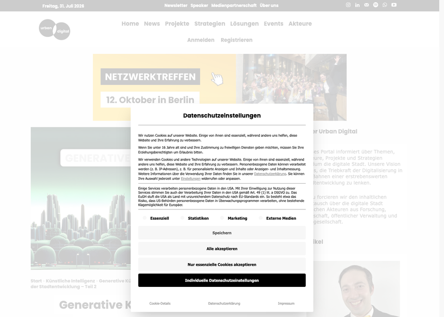 Generative Künstliche Intelligenz in der Stadtentwicklung, Teil 2