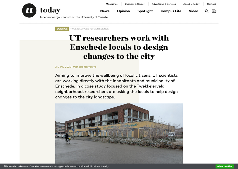 UT researchers work with Enschede locals to design changes to the city