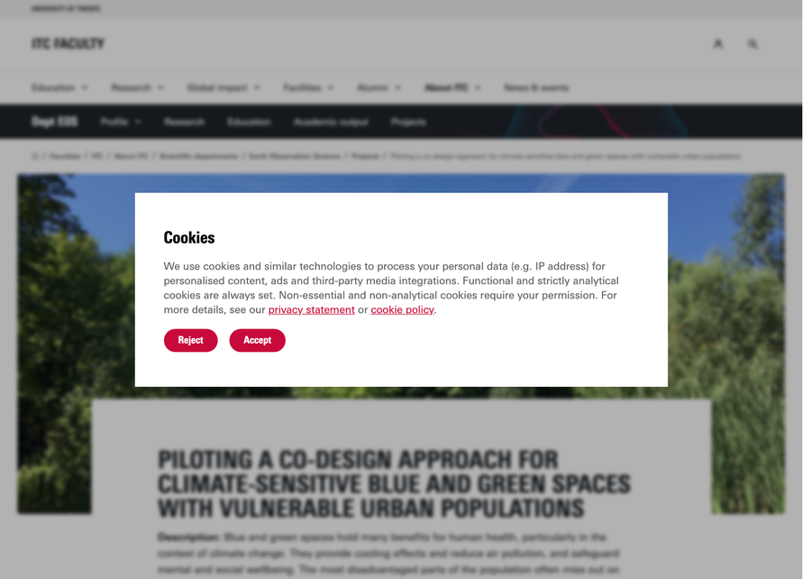 UT ITC — Blue/Green Spaces project page